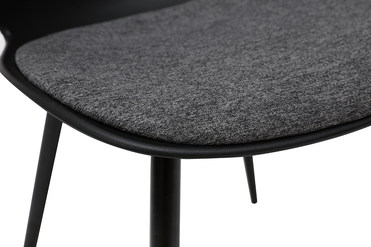Zeitgenssischer Stuhl Schwarz und Grau WING