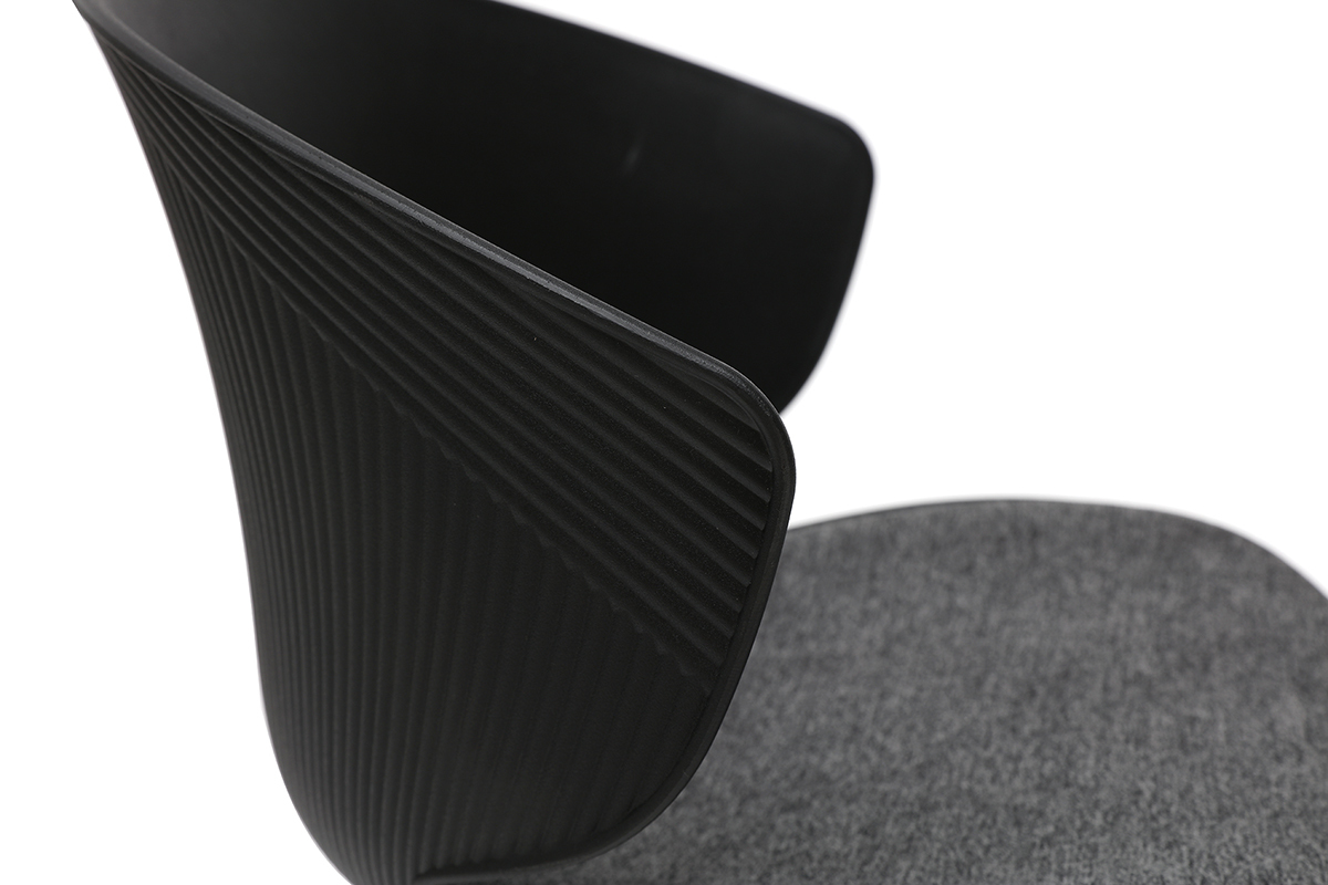 Zeitgenssischer Stuhl Schwarz und Grau WING
