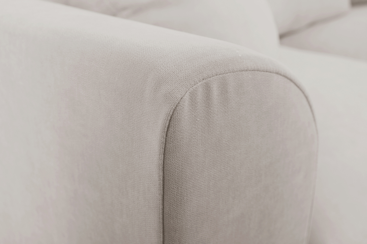 Zwei-Sitzer-Sofa aus leinfarbenem Stoff mit abnehmbarem Bezug FEVER