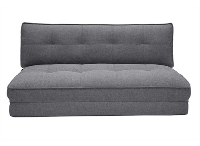 Zweisitzer-Schlafsessel aus grauem Stoff SALLY