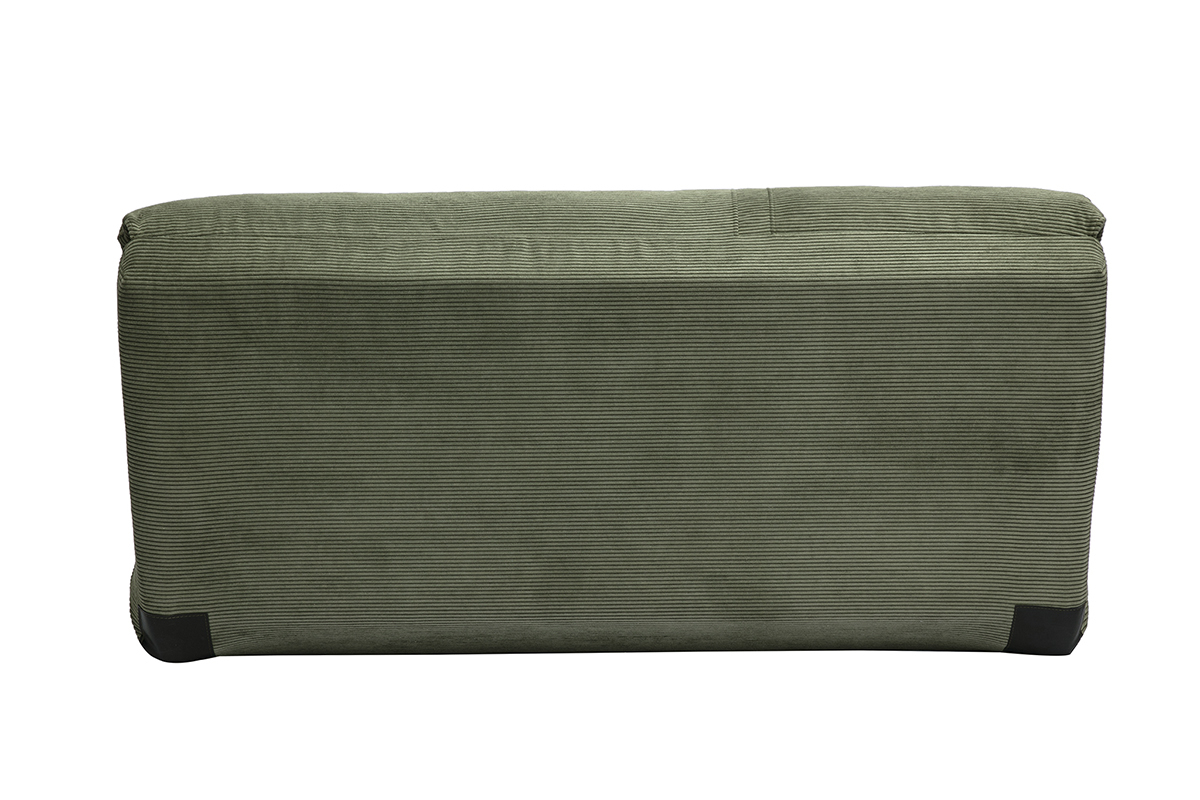 Zweisitzer-Schlafsofa aus khakifarbenem Samt-Cordstoff SPENCER
