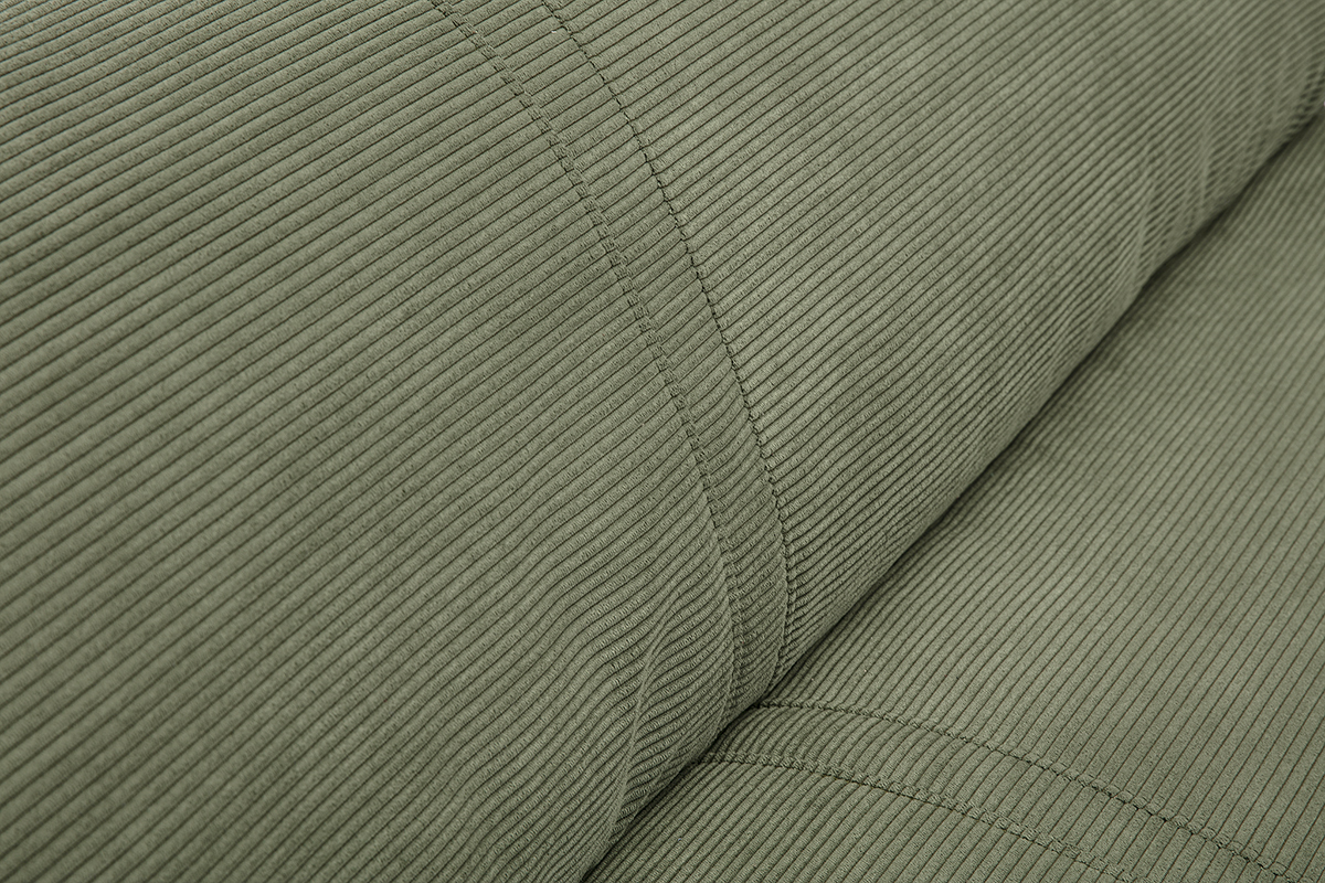 Zweisitzer-Schlafsofa aus khakifarbenem Samt-Cordstoff SPENCER