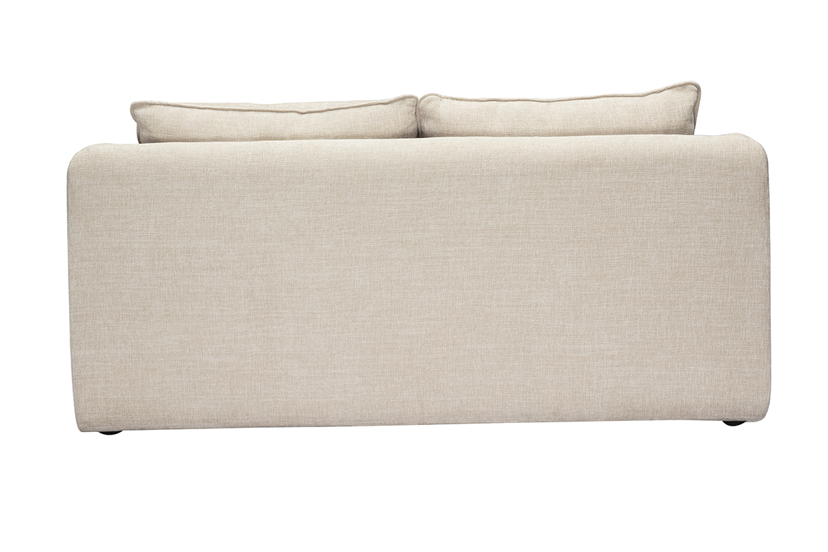 Beige Schlafsofa fr 2 Personen von hinten gesehen.