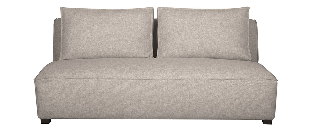 Zweisitzer-Sofa Design aus beigem Stoff PLURIEL