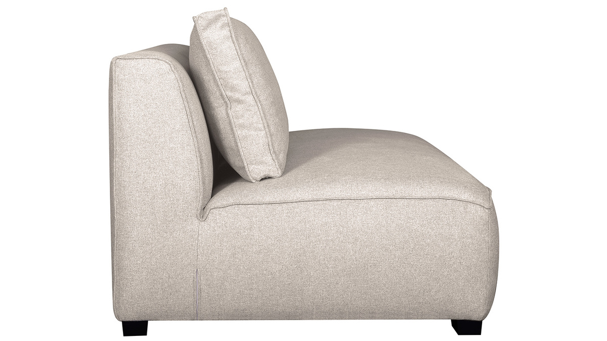 Zweisitzer-Sofa Design aus beigem Stoff PLURIEL