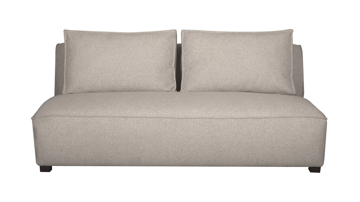 Zweisitzer-Sofa Design aus beigem Stoff PLURIEL