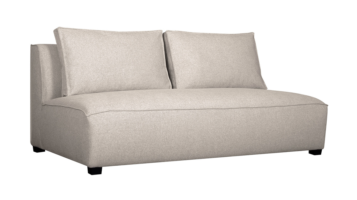 Zweisitzer-Sofa Design aus beigem Stoff PLURIEL